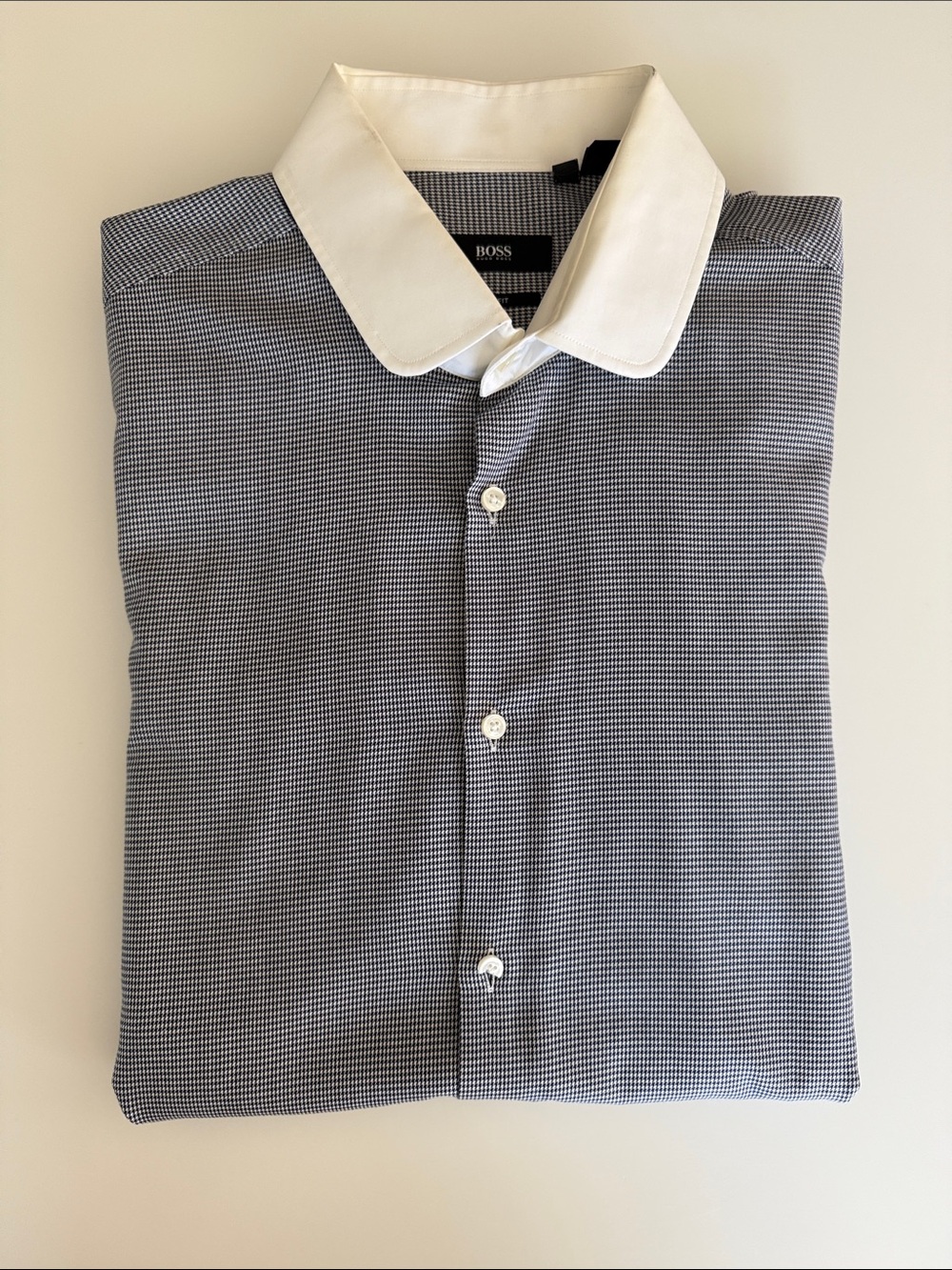 Hugo Boss banker houndstooth shirt
